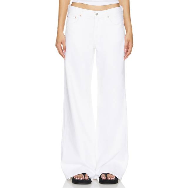 Agolde Womens Milkshake Clara Wide-leg Low-rise Jeans 29 - MILKSHAKE
