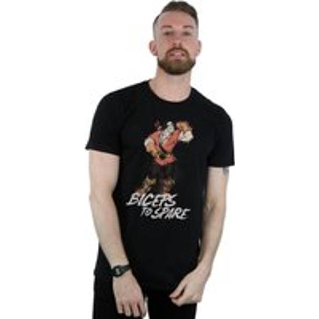 (3XL, Black) Disney Mens Beauty And The Beast Gaston Biceps To Spare T-Shirt