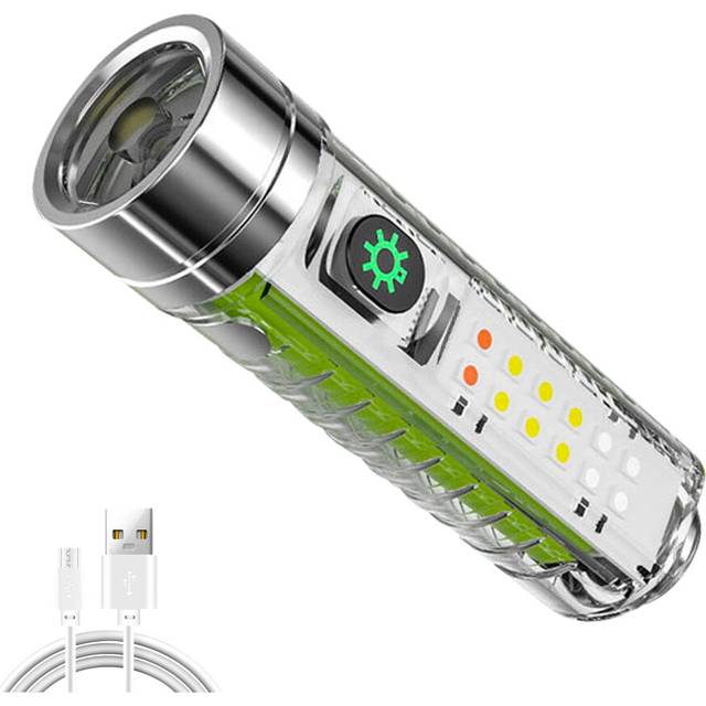 Chronus Small Powerful Flashlight Rechargeable - 350 Lumen 1500mAh LED Flashlights with 8 Light Modes, Waterproof Magnetic Handheld Flashlights for