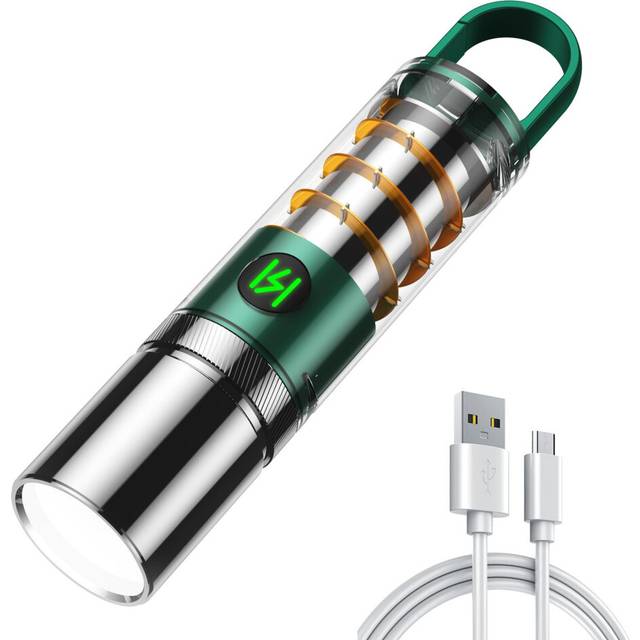 Chronus LED Flashlights Rechargeable, Battery Powered USB-C, Bright High Power Flashlight, 6 Modes, Powerful Tactical Flashlight Flasher for Dog