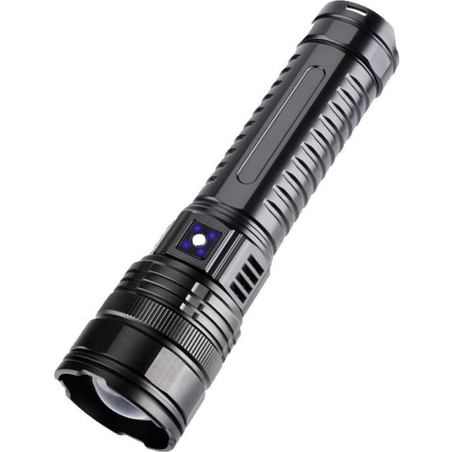 Chronus Portable Flashlight Strong Light-Rechargeable Outdoor Ultra-Bright Long-Range Portable Searchlight Handheld LED Torch for Home, Camping,