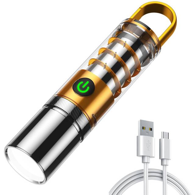 Chronus LED Flashlights Rechargeable, Battery Powered USB-C, Bright High Power Flashlight, 6 Modes, Powerful Tactical Flashlight Flasher for Dog