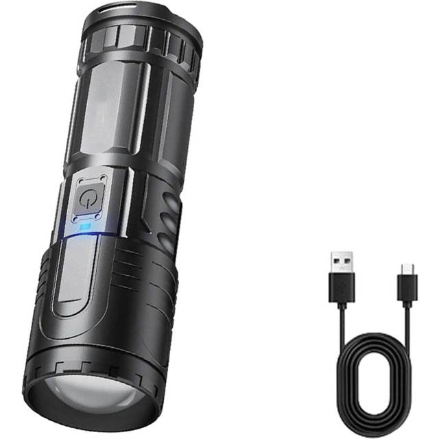 Chronus Bright Flashlight, Super Versatile Lighting, Multifunctional Rechargeable Flashlight, Handheld Flashlight Rechargeable USB C, Rechargeable