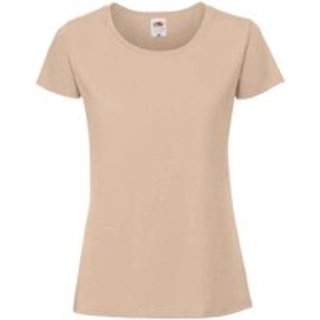 (XL, Desert Sand) Fruit Of The Loom Womens/Ladies Iconic Ringspun Cotton T-Shirt