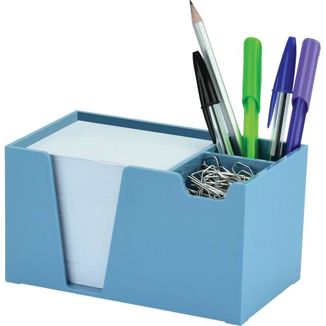 Acrimet Desktop Organizer Pencil, Pen, Paper, Clip, Caddy (White Blue