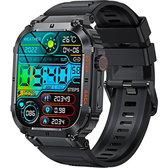 Military Smart Watches(Answer/Make Call),Fitness Sports Activity Tracker Watch with Heart Rate SpO2 Monitor Compatible with iPhone Android phone