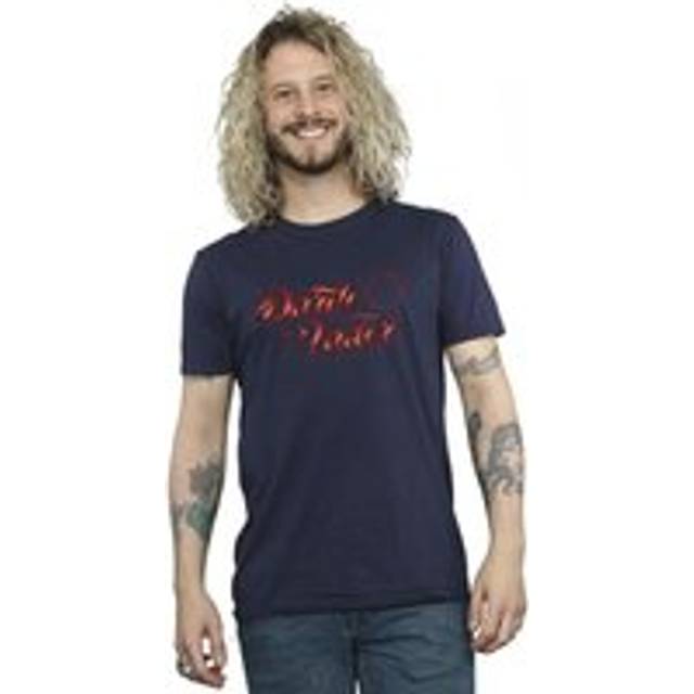 Obi-Wan Kenobi Darth Vader Ribbon Font T-Shirt - Navy - M