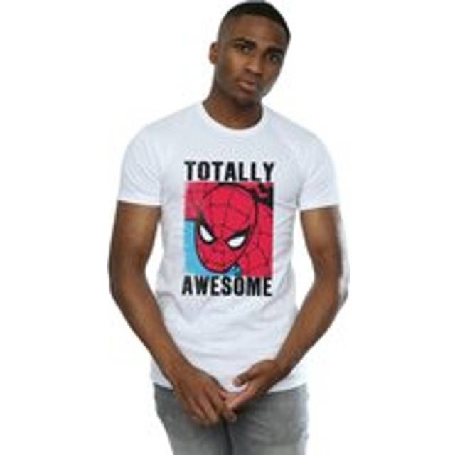 (XL, White) Marvel Mens Spider-Man Totally Awesome T-Shirt