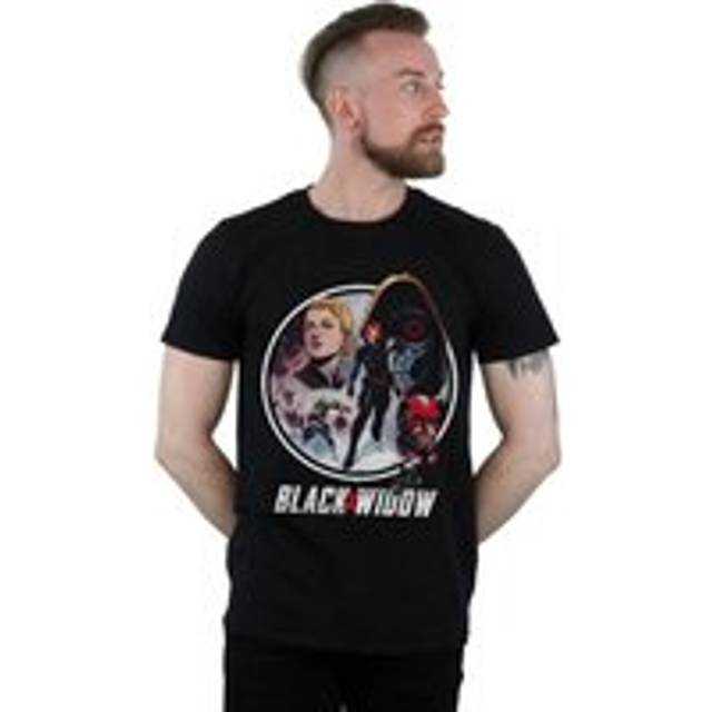 Marvel Mens Black Widow Movie Vintage Circle T-Shirt