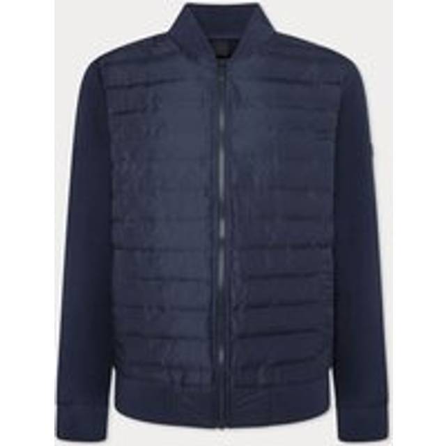 Navy Cotton Blend Bomber Jacket (XL)