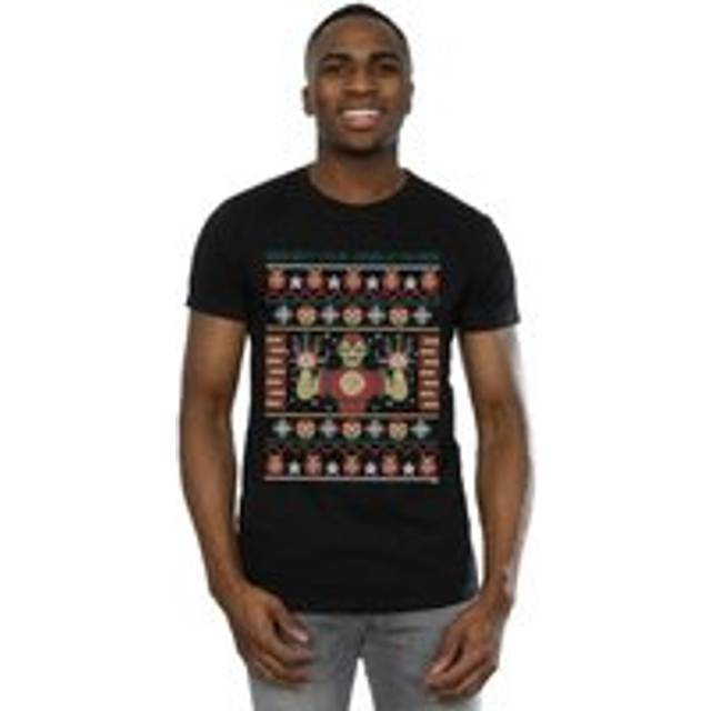 Iron Man Get Your Jingle On Fair Isle T-Shirt - Black - 5XL