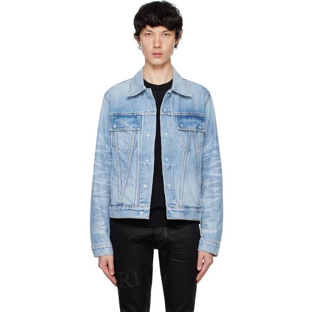 AMIRI Blue Selvedge Trucker Denim Jacket - Perfect Indigo - XL