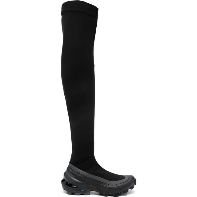 MM6 Maison Margiela X Salomon - thigh-length chunky boots - unisex - Other fibres - 3.5 - Black