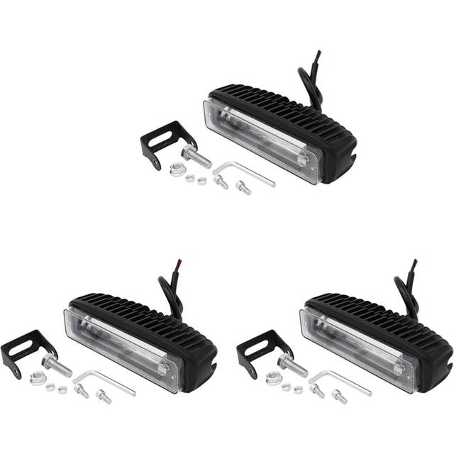 4 Inch 30W LED Forklift Truck Warning Lamp Safety Working Light Bar Warehouse Danger Area Light,10-80V (3Pcs)