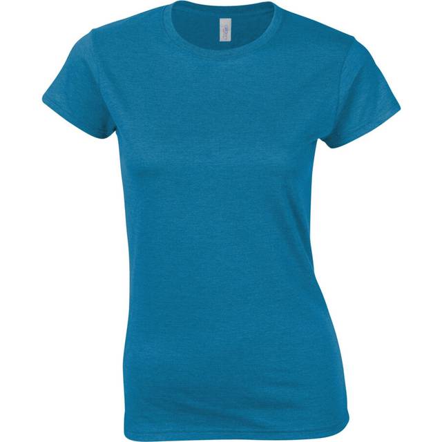(14 UK, Antique Sapphire) Gildan Womens/Ladies Softstyle Plain Ringspun Cotton Fitted T-Shirt