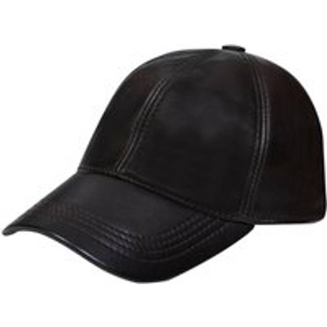 Real Nappa Leather Adjustable Golf Snapback Plain Baseball Cap Hat - Brown - One Size