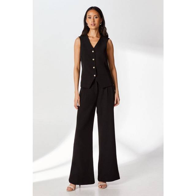 Principles Womens High Waisted Wide Leg Trouser - Black - Size 10 UK