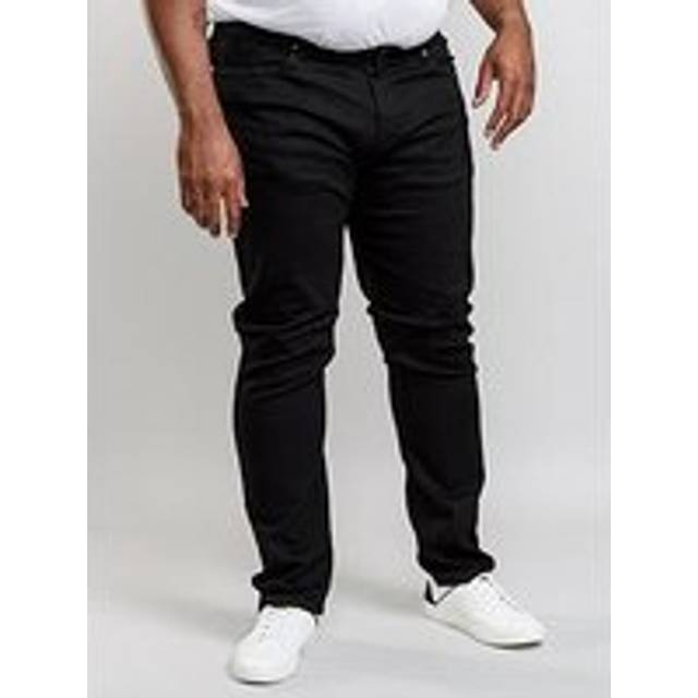 D555 Claude Tapered Fit Stretch Jeans, Black, Size 60, Inside Leg Short, Men -  inside leg SHORT,60