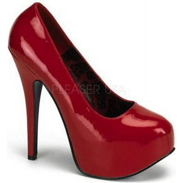 (UK 13/EU 46/US 16) Pleaser Pink Label Womens Pumps TEEZE-06W Red Pat