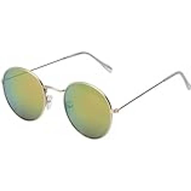 Runde Damen Herren Sonnenbrille Verspiegelt One Size