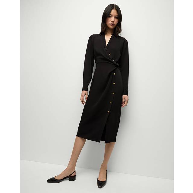 Wright Midi Shirtdress - BLACK - 00