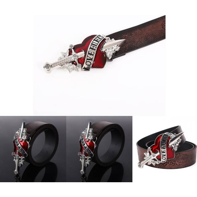 Stylish Unisex Faux Leather Belt With Metal Buckle Belt Paired With Jeans