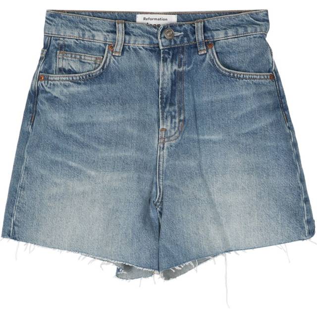 Reformation - high-rise denim shorts - women - Recycled Cotton/Cotton - 31 - Blue