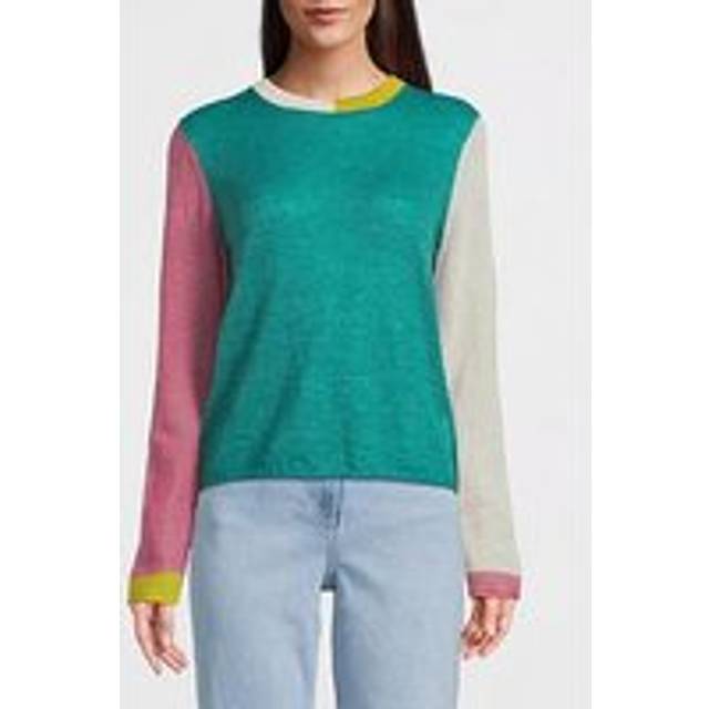 PS PAUL SMITH Colour Block Crew Neck Knit - Green, Green, Size S, Women