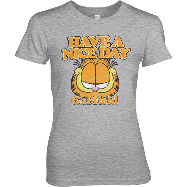 Garfield have a nice day girly tee damen t-shirt heather-grey