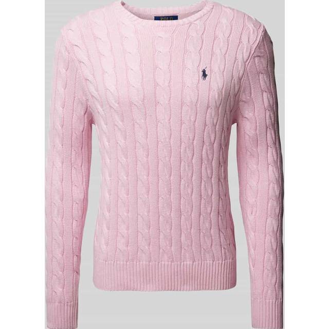 Polo Ralph Lauren Cotton Cable Pullover Carmel Pink