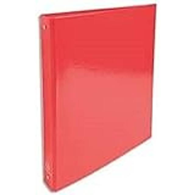 Exacompta Iderama Plastic Coated Ring Binder 4 Ring 30mm A4 Pack of 10, red