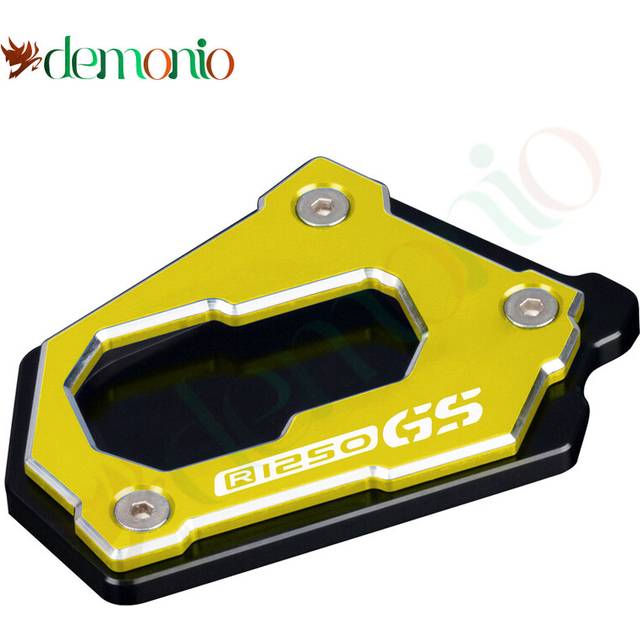 (R1250GS Golden) Motorcycle Kickstand Support Plate Foot Side Stand Extension Pad Accessories