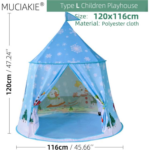 (L) 24 Types Children Playhouses Kids Indoor Outdoor Play Tents Portable Foldable Princess Prince Castle Gift Courtyard Garden House