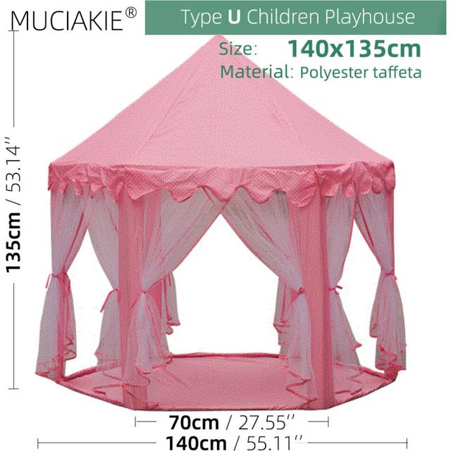 (U) 24 Types Children Playhouses Kids Indoor Outdoor Play Tents Portable Foldable Princess Prince Castle Gift Courtyard Garden House
