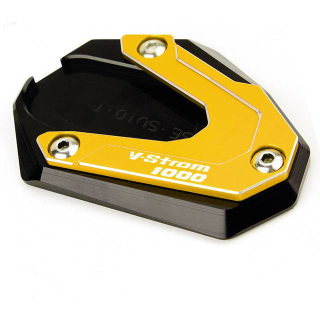 (Gold) Motorcycle Foot Side Stand Extension Pad Kickstand Plate For Suzuki V-Strom