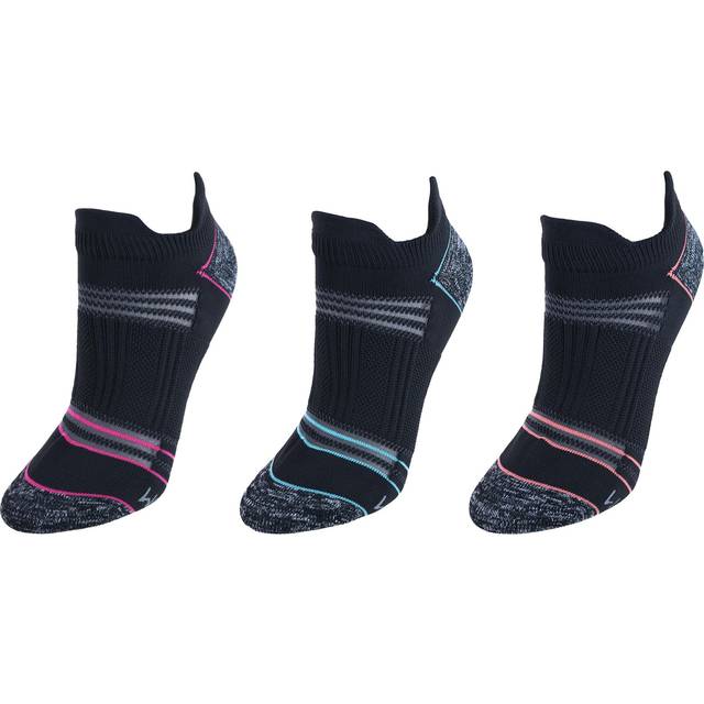Fruit of the Loom Women's Premium Seamless No Show Tab Socks (3 Pack) - Black (one size)