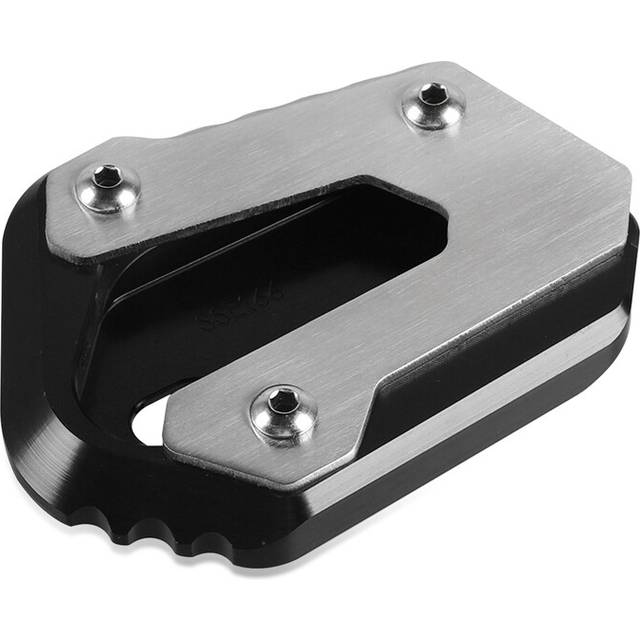 (Black) VSTROM 650 XT Motorcycle Kickstand Foot Side Stand Enlarge Extension Plate