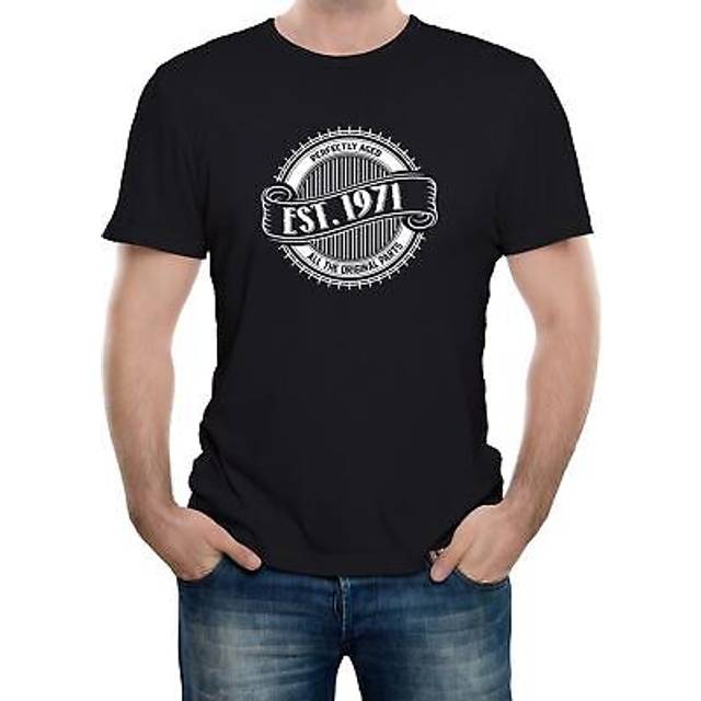 Reality glitch est. 1971 birthday celebration mens t-shirt dad gift present year