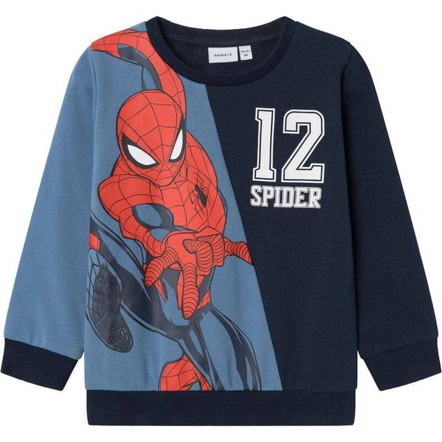 Name IT Pojke sweatshirt Spider-Man, Koronettblå, 92