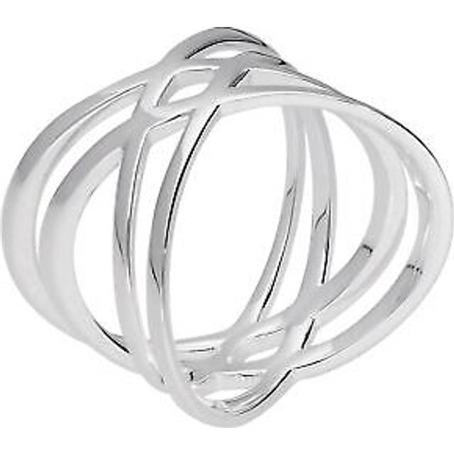 Sterling silver double criss cross ring size small medium large extra large