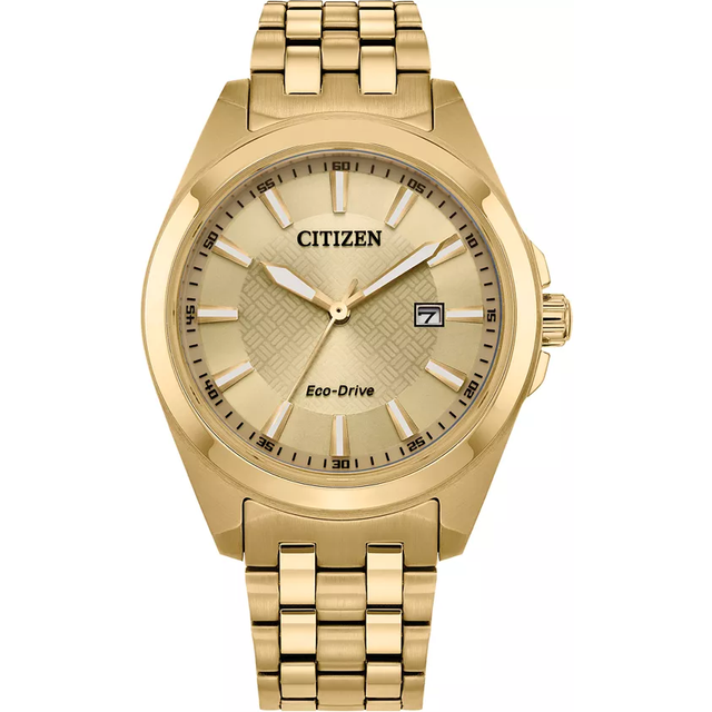 Citizen Mens Eco-Drive Gold Tone Watch BM7532-54P