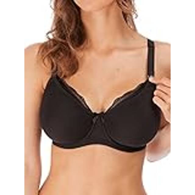 Freya Womens Pure Nursing Drop Cup Bra - Black Polyamide - Size 34E