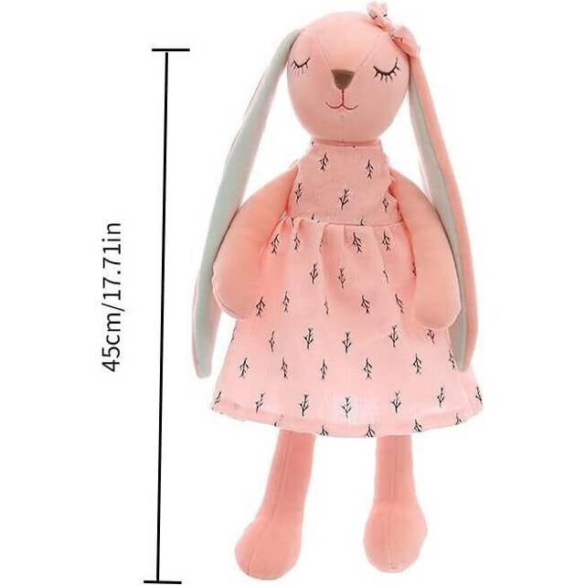 (Pink-45cm) 35/45cm Bunny Rabbit Plush Toy Stuffed Animal Doll Kid Baby Birthday Easter Gift