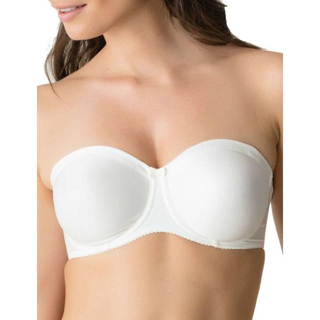 PrimaDonna Satin Non Padded Strapless Bra - Ivory - C 75
