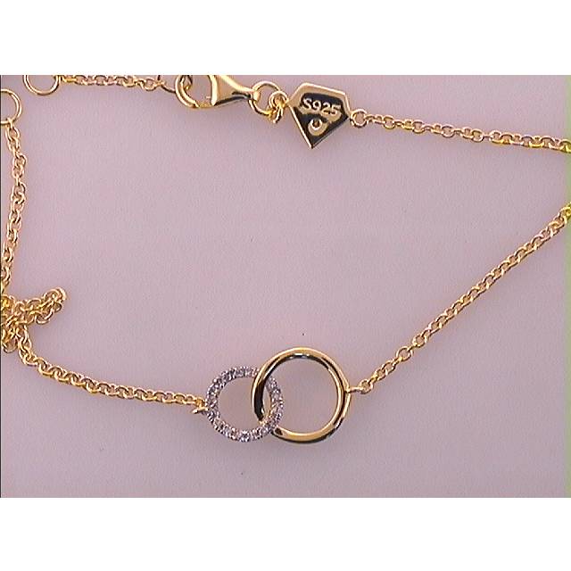 GND 128872 0.05 CTW Diamond Small Interlocking Circles Bracelet