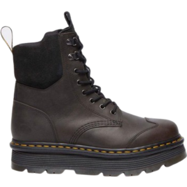 Dr. Martens Zebzag Suede & Leather Casual Lace Up Boots in Black, Size: 6.5