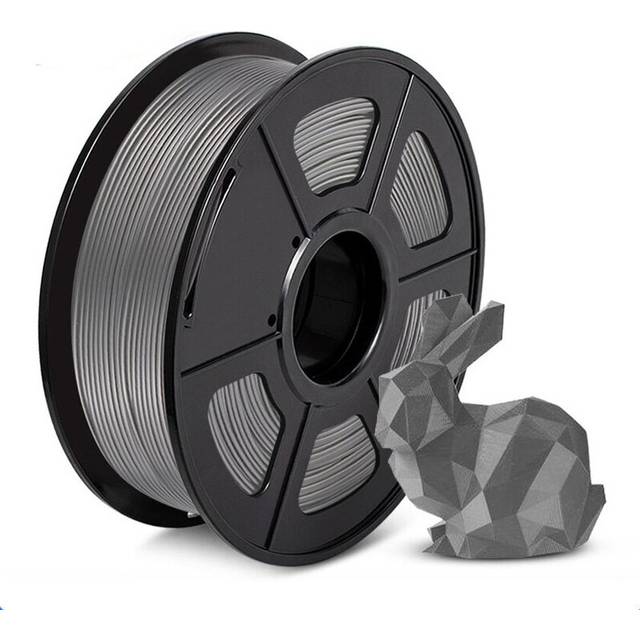 Grey 3D Printer Filament PLA 1.75mm Spool Roll 1kg Eco-friendly for Engineer Drawing Art Accuracy +/- 0.02 mm