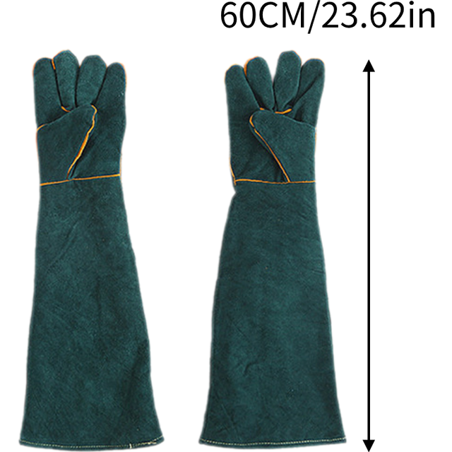 (60CM/23.62in) Animal Handling Bite Proof Gloves Dog Cat Bird Reptile Thickened Protective