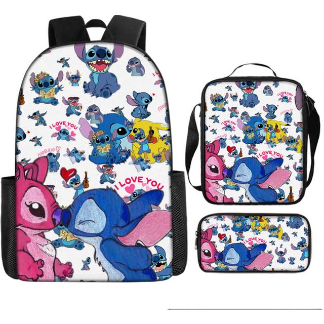 (8) NEW Kids Lilo Stitch Backpack Rucksack Student Handbag Laptop Travel Bag Gifts