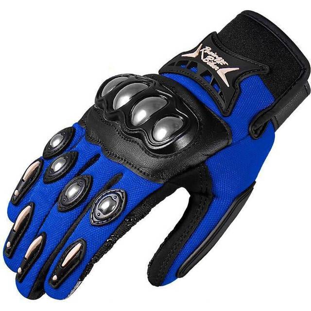 (SC16-Blue, XL) Touch Screen Motorcycle Gloves Stainless Steel Non-slip Outdoor Sports Riding Cross Dirt Bike Racing Guantes Moto Glove